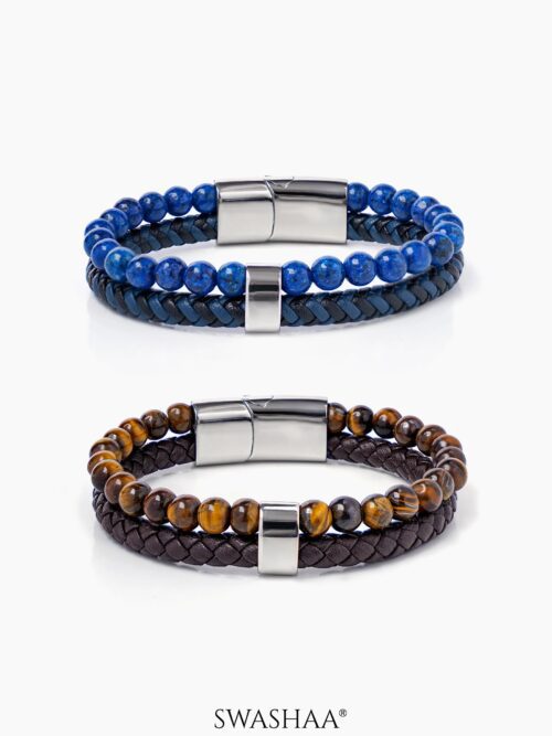 Galleo Men's Leather Bracelet